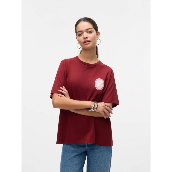 Vero Moda VMDORIS CATY SS TOP BOX JRS GA Syrah/PARADISE | Freewear VMDORIS CATY SS TOP BOX JRS GA - www.freewear.nl - Freewear