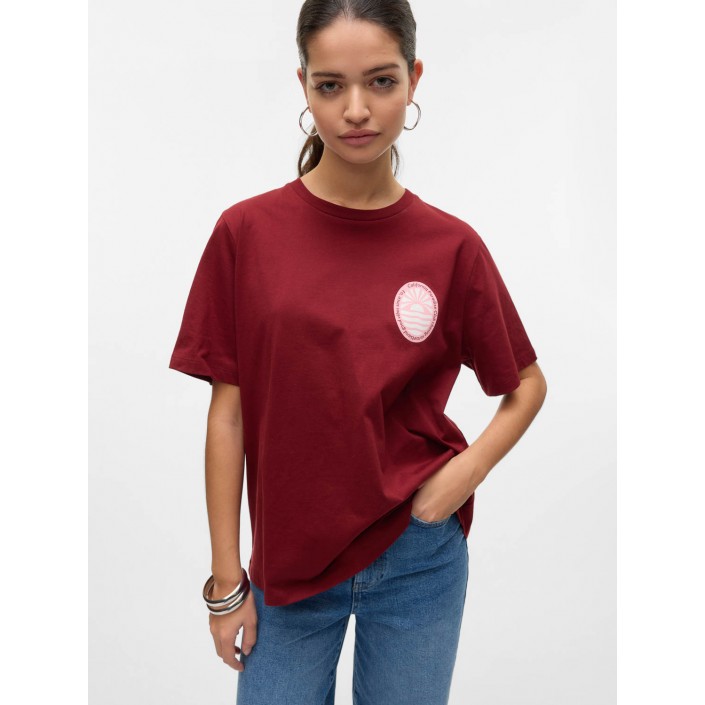 Vero Moda VMDORIS CATY SS TOP BOX JRS GA Syrah/PARADISE | Freewear VMDORIS CATY SS TOP BOX JRS GA - www.freewear.nl - Freewear