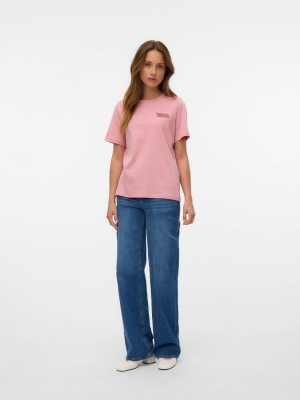 Vero Moda VMFRIGGA PAULINA SS TOP BOX JRS GA Rose Elegance/MORE SMILES | Freewear VMFRIGGA PAULINA SS TOP BOX JRS GA - www.freewear.nl - Freewear