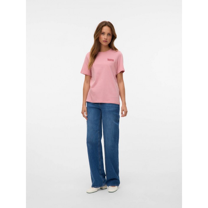Vero Moda VMFRIGGA PAULINA SS TOP BOX JRS GA Rose Elegance/MORE SMILES | Freewear VMFRIGGA PAULINA SS TOP BOX JRS GA - www.freewear.nl - Freewear