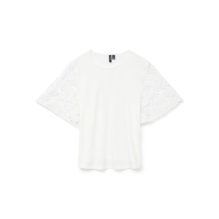 Vero Moda VMPANNA 2/4 TOP JRS Snow White | Freewear VMPANNA 2/4 TOP JRS - www.freewear.nl - Freewear