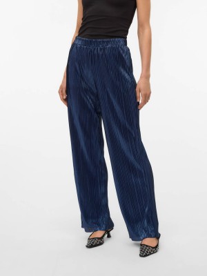 Vero Moda VMDUVI HW WIDE PANT JRS BTQ GA Navy Blazer | Freewear VMDUVI HW WIDE PANT JRS BTQ GA - www.freewear.nl - Freewear
