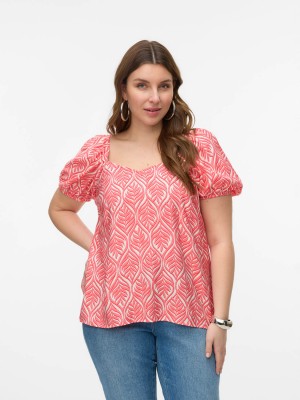 Vero Moda VMCDANA S/S TOP WVN BTQ CUR GA Dubarry/DANA | Freewear VMCDANA S/S TOP WVN BTQ CUR GA - www.freewear.nl - Freewear