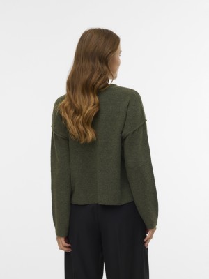 Vero Moda VMBESTI LS O-NECK PULLOVER BOO Grape Leaf/W. MELANGE | Freewear VMBESTI LS O-NECK PULLOVER BOO - www.freewear.nl - Freewear