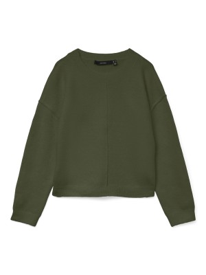 Vero Moda VMBESTI LS O-NECK PULLOVER BOO Grape Leaf/W. MELANGE | Freewear VMBESTI LS O-NECK PULLOVER BOO - www.freewear.nl - Freewear