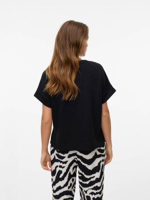 Vero Moda VMHALI SS TOP JRS Black | Freewear VMHALI SS TOP JRS - www.freewear.nl - Freewear