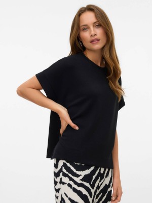 Vero Moda VMHALI SS TOP JRS Black | Freewear VMHALI SS TOP JRS - www.freewear.nl - Freewear
