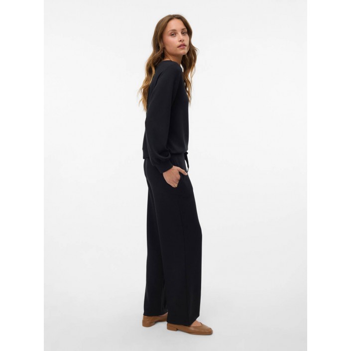 Vero Moda VMHALI HW WIDE PANT JRS GA BOO Black | Freewear VMHALI HW WIDE PANT JRS GA BOO - www.freewear.nl - Freewear