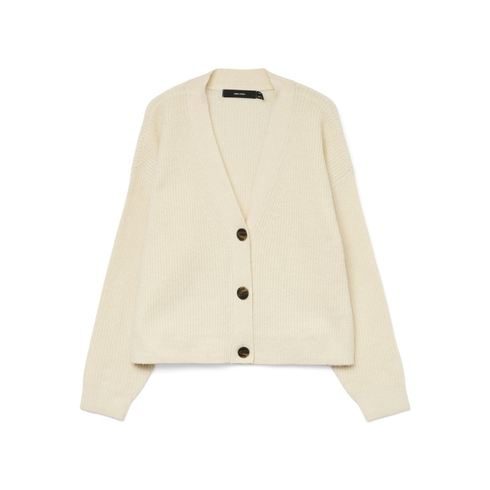 Vero Moda VMARIES LS V-NECK CARDIGAN BF Birch | Freewear VMARIES LS V-NECK CARDIGAN BF - www.freewear.nl - Freewear