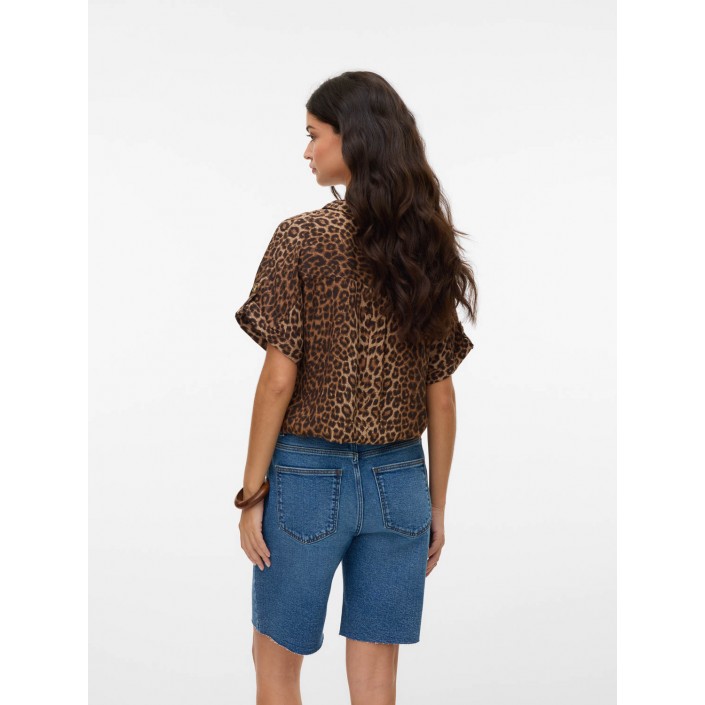 Vero Moda VMBUMPY SS SHIRT AOP WVN GA NOOS Silver Mink/VMD LEOPARD | Freewear VMBUMPY SS SHIRT AOP WVN GA NOOS - www.freewear.nl - Freewear
