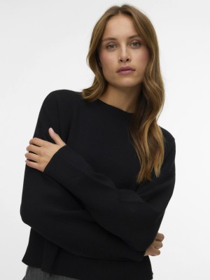 Vero Moda VMGOLD ART LS O-NECK PULLOVER Black | Freewear VMGOLD ART LS O-NECK PULLOVER - www.freewear.nl - Freewear