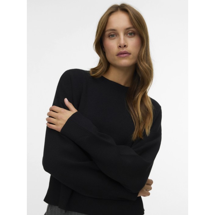 Vero Moda VMGOLD ART LS O-NECK PULLOVER Black | Freewear VMGOLD ART LS O-NECK PULLOVER - www.freewear.nl - Freewear
