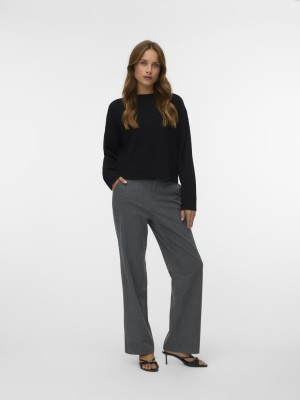 Vero Moda VMGOLD ART LS O-NECK PULLOVER Black | Freewear VMGOLD ART LS O-NECK PULLOVER - www.freewear.nl - Freewear