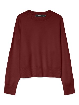 Vero Moda VMGOLD ART LS O-NECK PULLOVER Syrah | Freewear VMGOLD ART LS O-NECK PULLOVER - www.freewear.nl - Freewear
