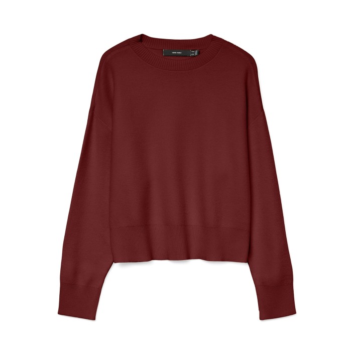 Vero Moda VMGOLD ART LS O-NECK PULLOVER Syrah | Freewear VMGOLD ART LS O-NECK PULLOVER - www.freewear.nl - Freewear