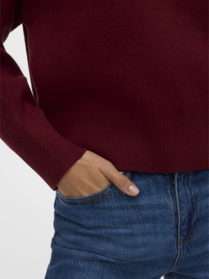 Vero Moda VMGOLD ART LS O-NECK PULLOVER Syrah | Freewear VMGOLD ART LS O-NECK PULLOVER - www.freewear.nl - Freewear