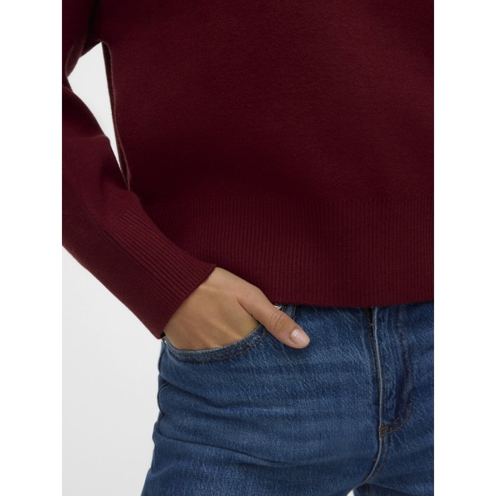 Vero Moda VMGOLD ART LS O-NECK PULLOVER Syrah | Freewear VMGOLD ART LS O-NECK PULLOVER - www.freewear.nl - Freewear