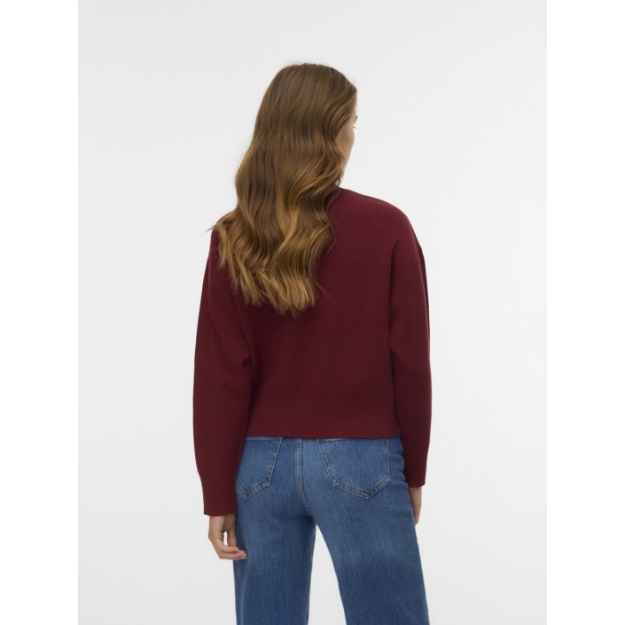 Vero Moda VMGOLD ART LS O-NECK PULLOVER Syrah | Freewear VMGOLD ART LS O-NECK PULLOVER - www.freewear.nl - Freewear