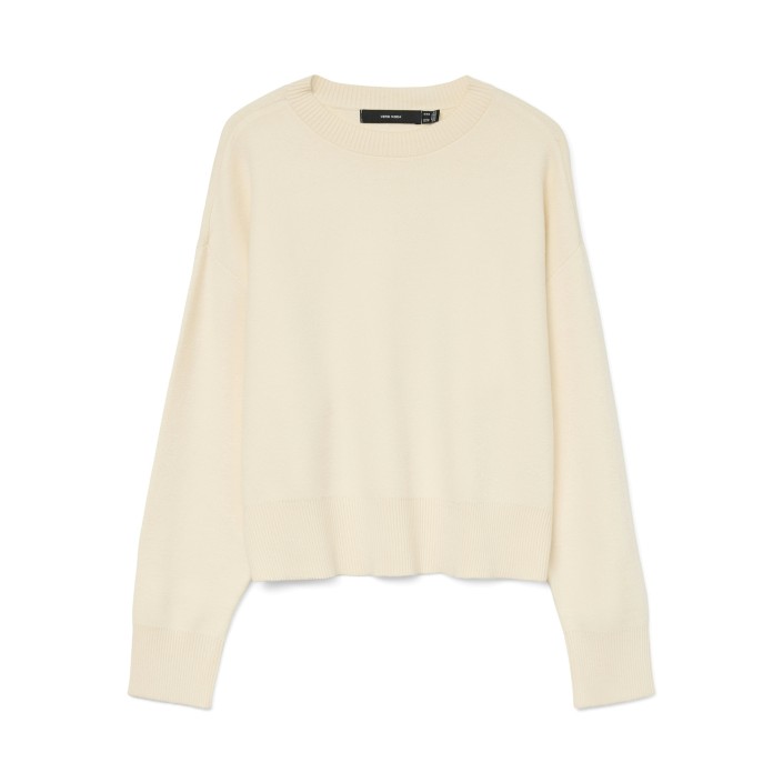 Vero Moda VMGOLD ART LS O-NECK PULLOVER Birch | Freewear VMGOLD ART LS O-NECK PULLOVER - www.freewear.nl - Freewear