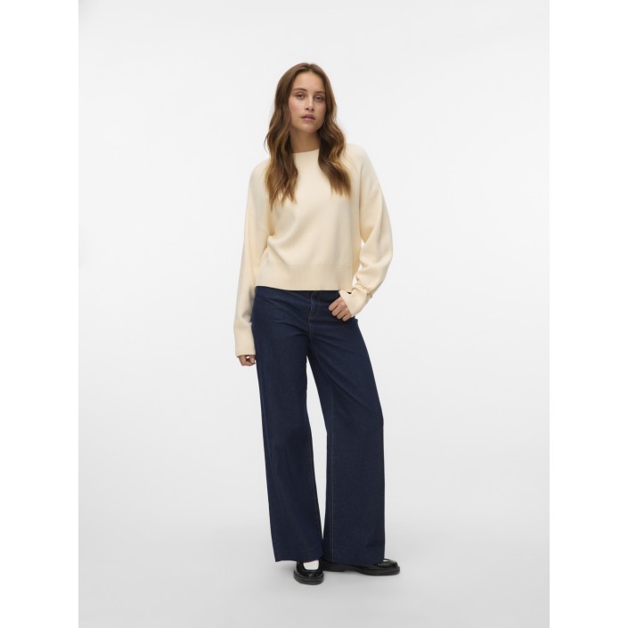 Vero Moda VMGOLD ART LS O-NECK PULLOVER Birch | Freewear VMGOLD ART LS O-NECK PULLOVER - www.freewear.nl - Freewear