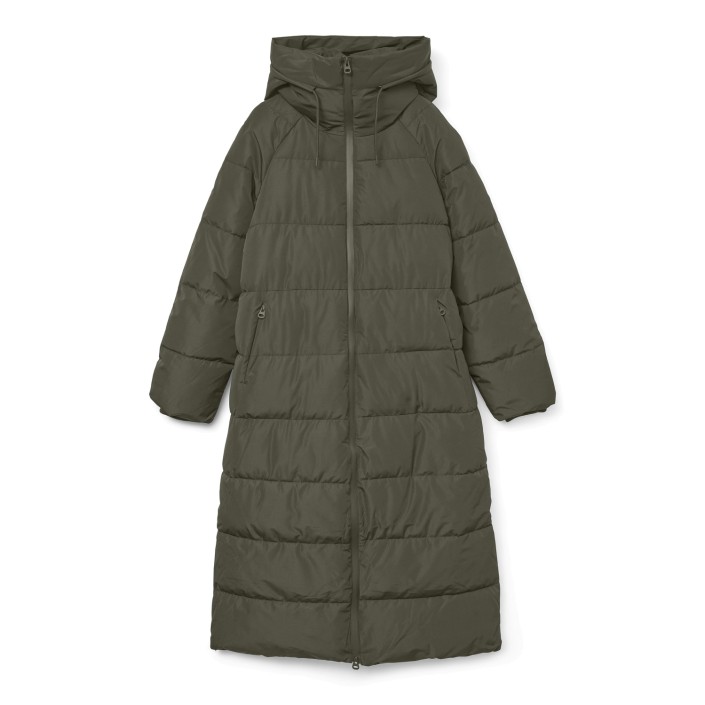 Vero Moda VMELANOR LAURIE LONG COAT WRP BOO Grape Leaf | Freewear VMELANOR LAURIE LONG COAT WRP BOO - www.freewear.nl - Freewear