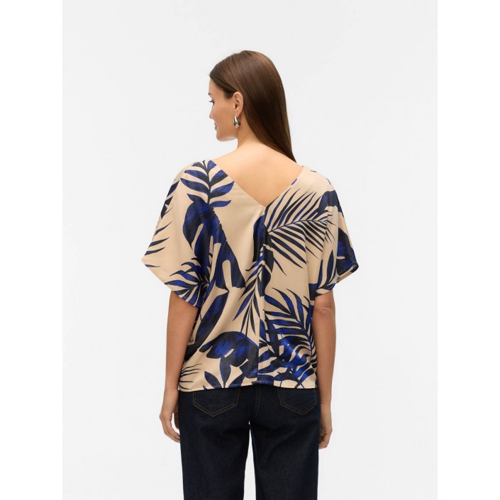 Vero Moda VMVINA WIDE TOP WVN GA LCS Cloud Dancer/Leaf | Freewear VMVINA WIDE TOP WVN GA LCS - www.freewear.nl - Freewear
