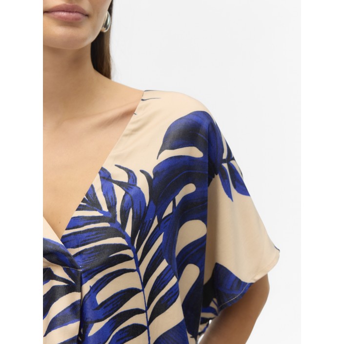 Vero Moda VMVINA WIDE TOP WVN GA LCS Cloud Dancer/Leaf | Freewear VMVINA WIDE TOP WVN GA LCS - www.freewear.nl - Freewear
