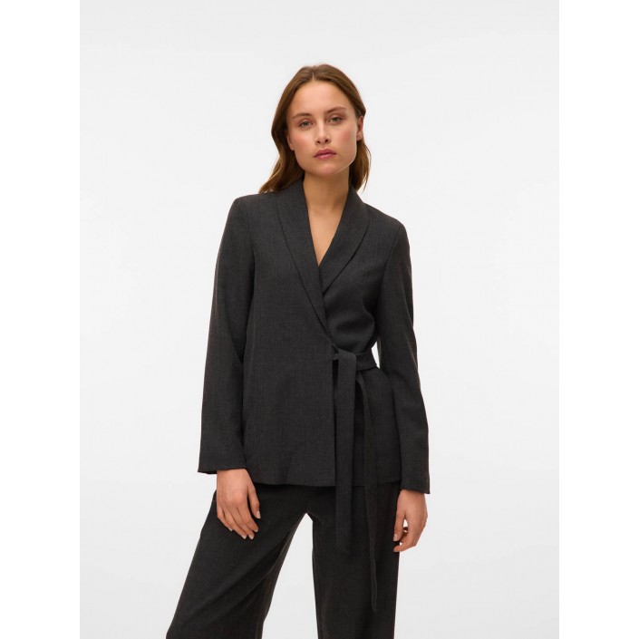 Vero Moda VMBESTIE LS LOOSE STRAP BLAZER Dark Grey Melange/AS OFFER SAMPL | Freewear VMBESTIE LS LOOSE STRAP BLAZER - www.freewear.nl - Freewear