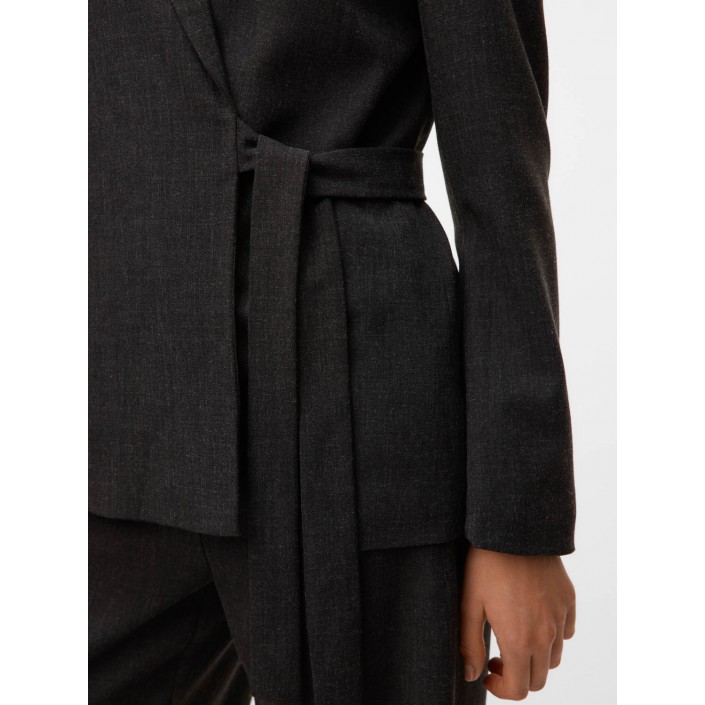 Vero Moda VMBESTIE LS LOOSE STRAP BLAZER Dark Grey Melange/AS OFFER SAMPL | Freewear VMBESTIE LS LOOSE STRAP BLAZER - www.freewear.nl - Freewear