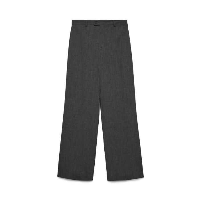 Vero Moda VMTEXAS MW STRAIGHT PANT NOOS Dark Grey Melange | Freewear VMTEXAS MW STRAIGHT PANT NOOS - www.freewear.nl - Freewear