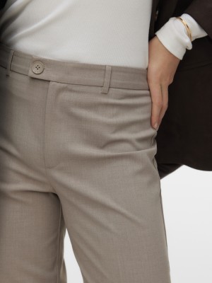 Vero Moda VMTEXAS MW STRAIGHT PANT NOOS Moon Rock/MELANGE | Freewear VMTEXAS MW STRAIGHT PANT NOOS - www.freewear.nl - Freewear