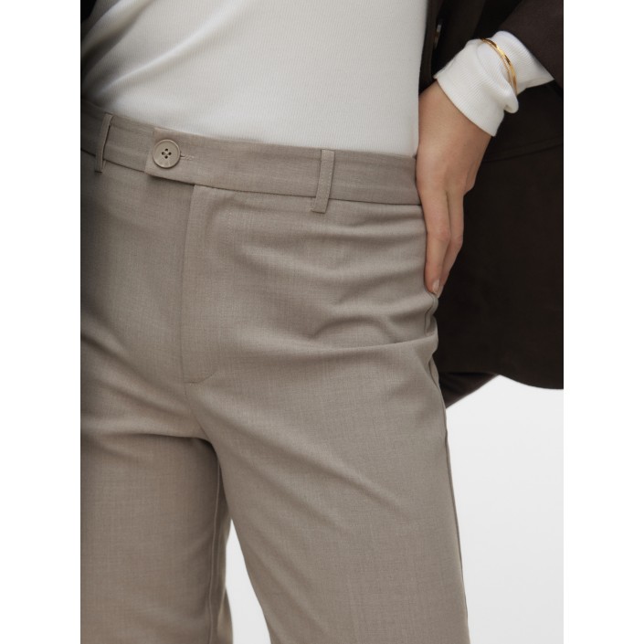Vero Moda VMTEXAS MW STRAIGHT PANT NOOS Moon Rock/MELANGE | Freewear VMTEXAS MW STRAIGHT PANT NOOS - www.freewear.nl - Freewear
