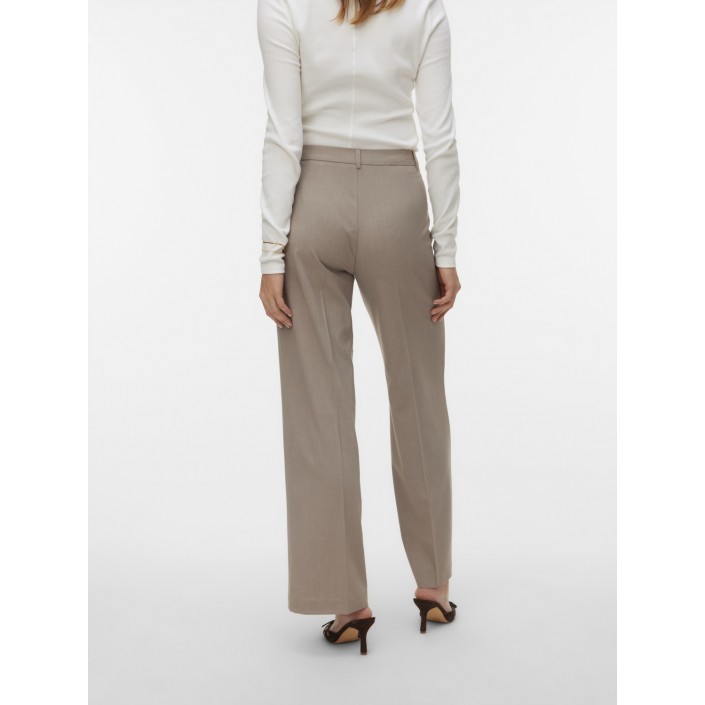Vero Moda VMTEXAS MW STRAIGHT PANT NOOS Moon Rock/MELANGE | Freewear VMTEXAS MW STRAIGHT PANT NOOS - www.freewear.nl - Freewear