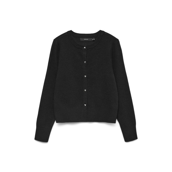 Vero Moda VMKACY LS O-NECK CARDIGAN Black | Freewear VMKACY LS O-NECK CARDIGAN - www.freewear.nl - Freewear
