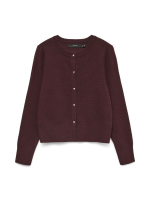 Vero Moda VMKACY LS O-NECK CARDIGAN Winetasting/W. MELANGE | Freewear VMKACY LS O-NECK CARDIGAN - www.freewear.nl - Freewear