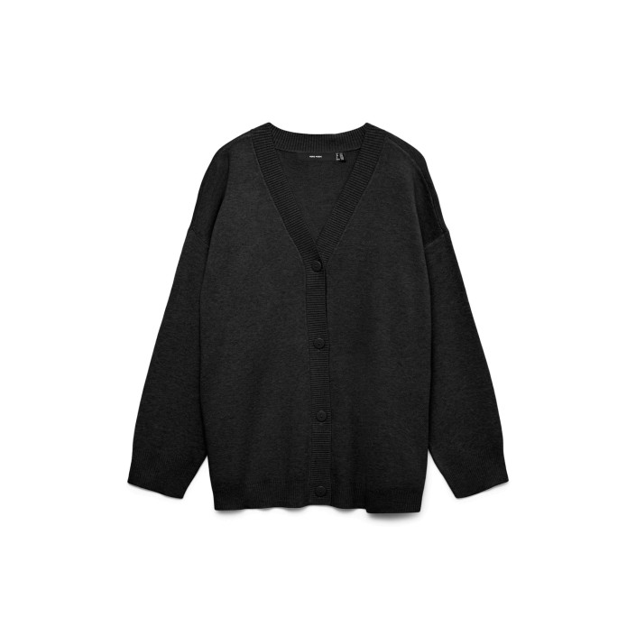 Vero Moda curve VMCGOLD ART LS V-NECK CARDIGAN CUR Black | Freewear VMCGOLD ART LS V-NECK CARDIGAN CUR - www.freewear.nl - Freewear
