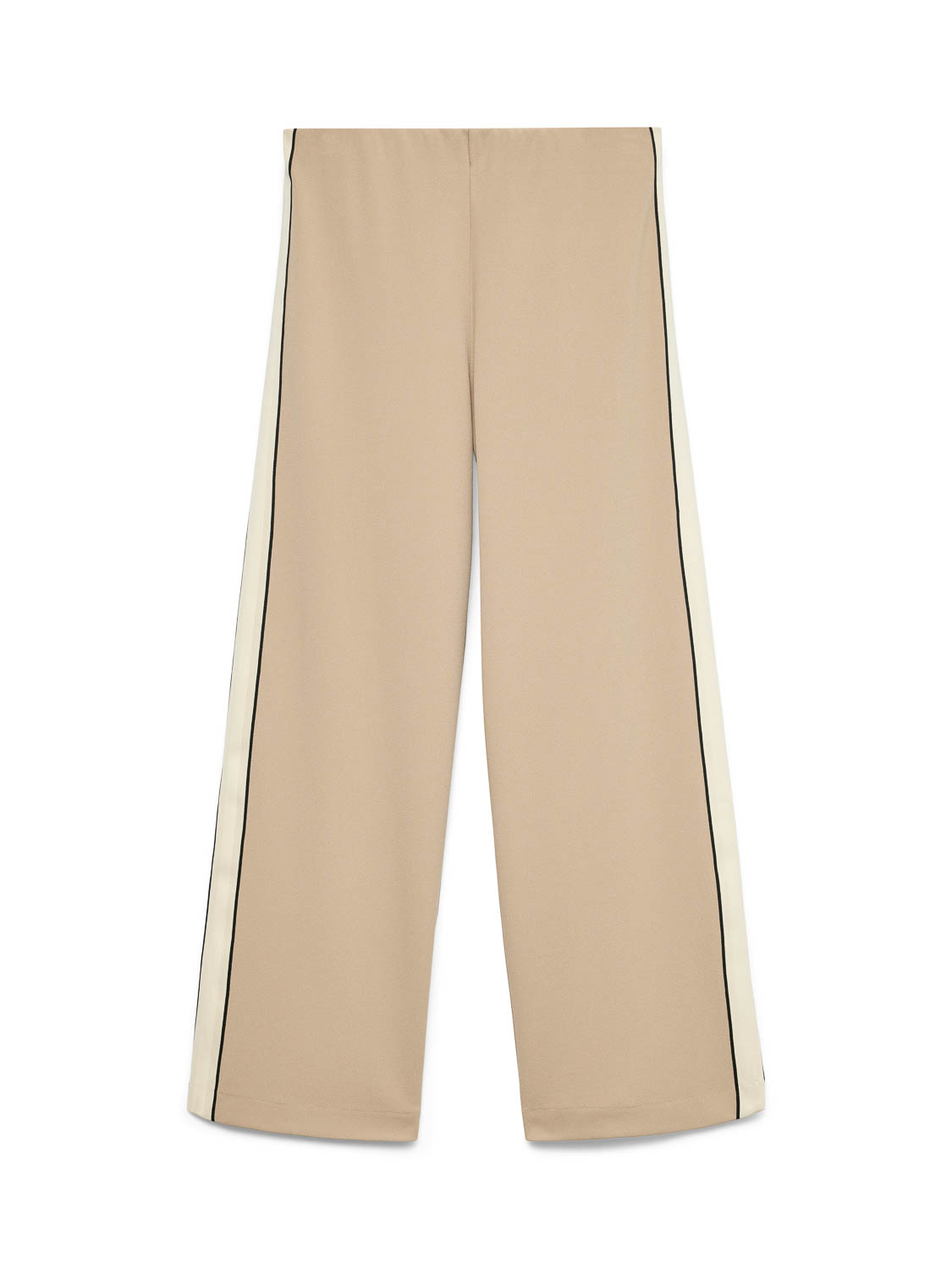 Vero Moda Broek Vmberlin Mw Wide Panel Pant Noos 10335939 Silver Mink/panel A1 Dames Maat - W26 X L34
