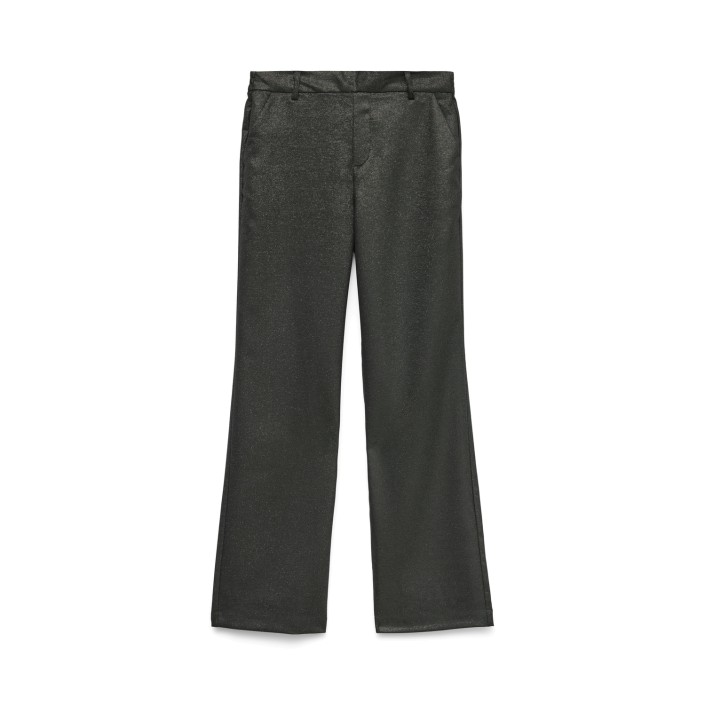 Vero Moda VMSAFINA MW STRAIGHT SHINY PANT Black/SILVER LUREX | Freewear VMSAFINA MW STRAIGHT SHINY PANT - www.freewear.nl - Freewear