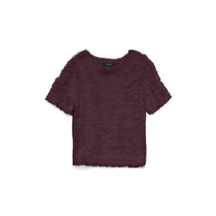 Vero Moda VMFLUFFY SS O-NECK PULLOVER Winetasting | Freewear VMFLUFFY SS O-NECK PULLOVER - www.freewear.nl - Freewear