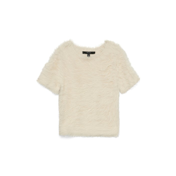 Vero Moda VMFLUFFY SS O-NECK PULLOVER Birch | Freewear VMFLUFFY SS O-NECK PULLOVER - www.freewear.nl - Freewear