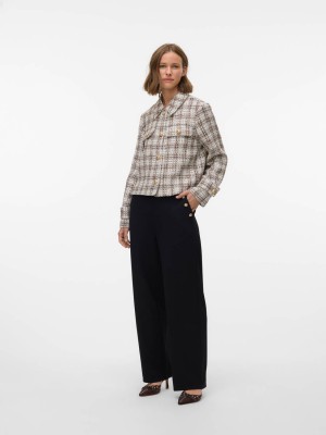 Vero Moda VMHEATHER MW PANT WVN BTQ GA Black | Freewear VMHEATHER MW PANT WVN BTQ GA - www.freewear.nl - Freewear
