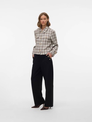 Vero Moda VMHEATHER MW PANT WVN BTQ GA Black | Freewear VMHEATHER MW PANT WVN BTQ GA - www.freewear.nl - Freewear