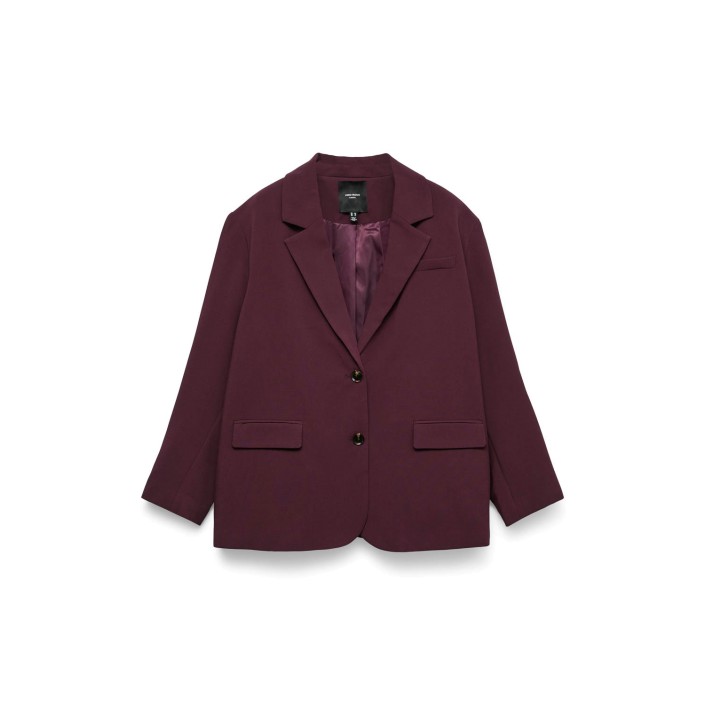 Vero Moda VMCMICHELL LS OVERSIZED BLAZER CUR Winetasting | Freewear VMCMICHELL LS OVERSIZED BLAZER CUR - www.freewear.nl - Freewear