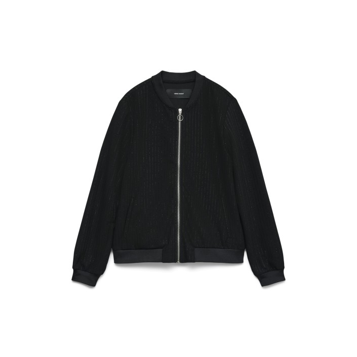 Vero Moda VMBERLIN COCO LS GLITTER BOMBER NOO: Black/GLITTER PINSTRIPE | Freewear VMBERLIN COCO LS GLITTER BOMBER NOO: - www.freewear.nl - Freewear