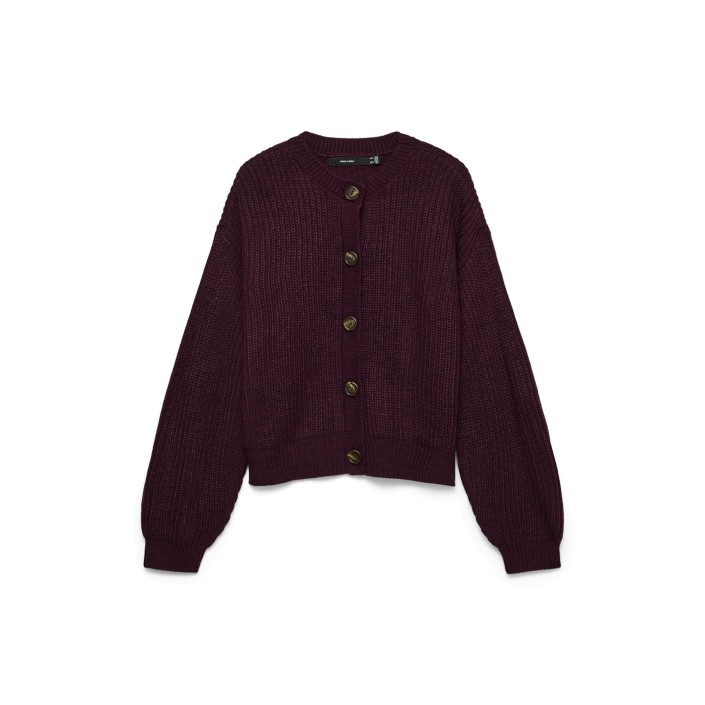 Vero Moda VMLEA LS O-NECK CARDIGAN NOOS Winetasting | Freewear VMLEA LS O-NECK CARDIGAN NOOS - www.freewear.nl - Freewear