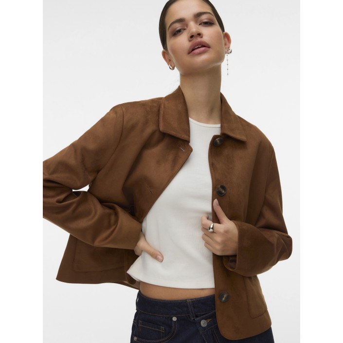 Vero Moda VMJOSE KELLY SHORT JACKET GA NOOS Cognac | Freewear VMJOSE KELLY SHORT JACKET GA NOOS - www.freewear.nl - Freewear