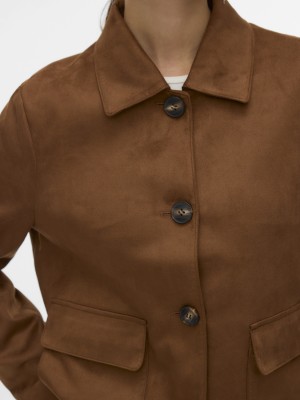 Vero Moda VMJOSE KELLY SHORT JACKET GA NOOS Cognac | Freewear VMJOSE KELLY SHORT JACKET GA NOOS - www.freewear.nl - Freewear
