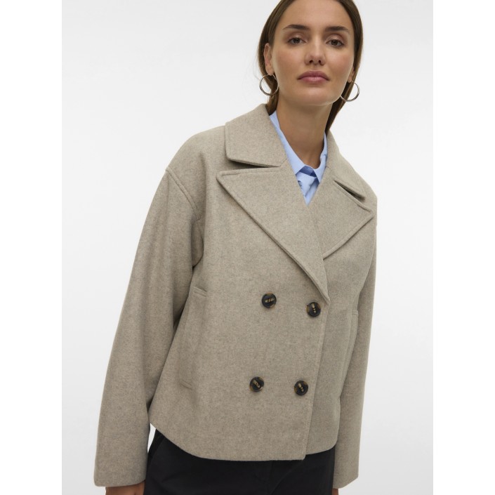 Vero Moda VMVINCELINE SHORT JACKET NOOS Silver Mink/MELANGE | Freewear VMVINCELINE SHORT JACKET NOOS - www.freewear.nl - Freewear