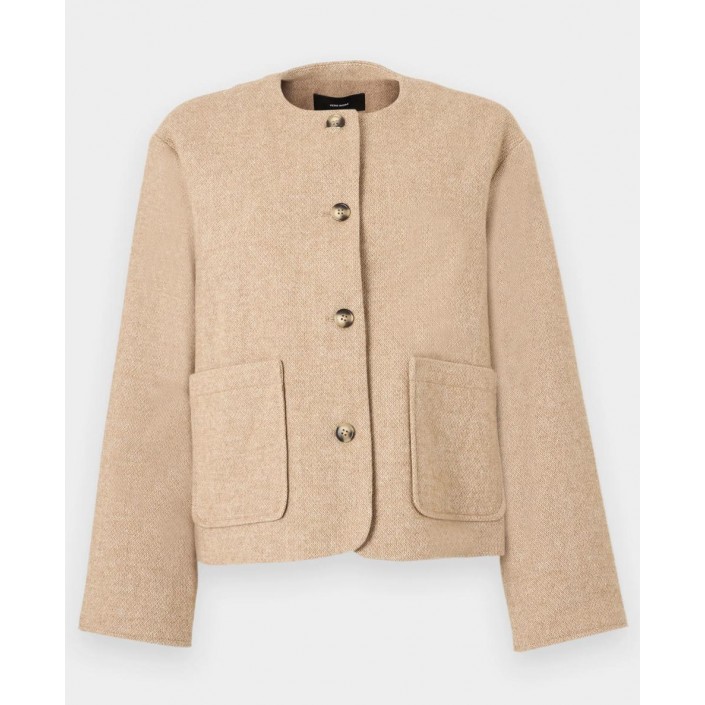 Vero Moda VMLENORA SHORT JACKET Kelp/MELANGE | Freewear VMLENORA SHORT JACKET - www.freewear.nl - Freewear