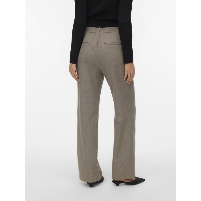 Vero Moda VMMAYA BESTIE MW STRAIGHT PANT NOOS Moon Rock/MELANGE | Freewear VMMAYA BESTIE MW STRAIGHT PANT NOOS - www.freewear.nl - Freewear